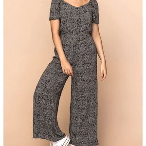 dressed in LALA jumpsuit